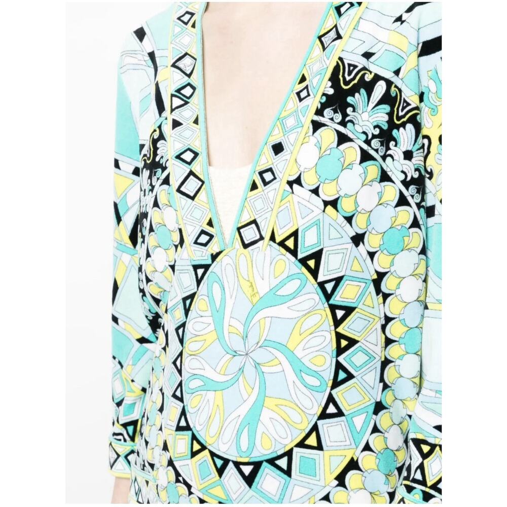 Emilio Pucci Dress Size 8 42 Terrycloth Beach Resort Hooded Swim Cover Up - Picture 4 of 16